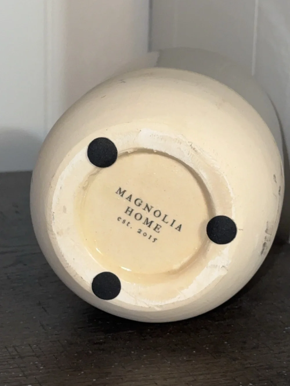 NWOT Magnolia Home Two Toned Gray Gourd Decorative Vase Home Accent